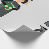 Vrouw Afstuderen Cadeaupapier (Hoek)