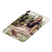 Vrouw Afstuderen Fotosjabloon School Magneet (Linkerzijde)