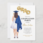Vrouw Afstuderen uitnodiging (Voorkant)