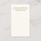 Vrouw akoestische gitaarleraar gitarist visitekaartje (Achterkant)