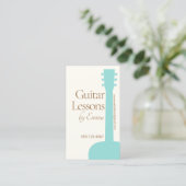 Vrouw akoestische gitaarleraar gitarist visitekaartje (Staand voorkant)