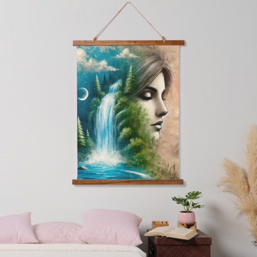 Vrouw als aarde: de belichaming van Natuur en leve Hangend Wandkleed (Slaapkamer)