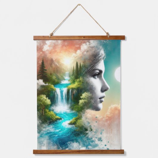 Vrouw als aarde: de belichaming van Natuur en leve Hangend Wandkleed (Voorkant)