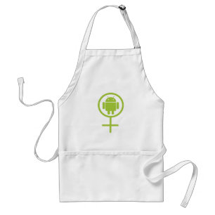 Vrouw Android (teken / symbool) Standaard Schort