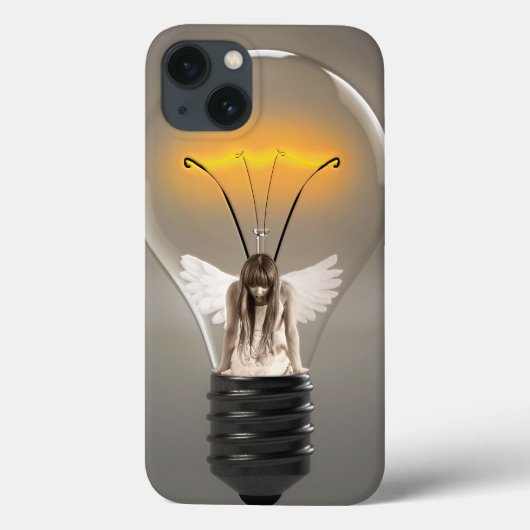 Vrouw Angel in Lightbulb Case-Mate iPhone Case (Achterkant)