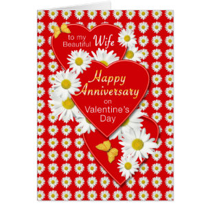 Vrouw Anniversay op de Kaart van de Madeliefjes