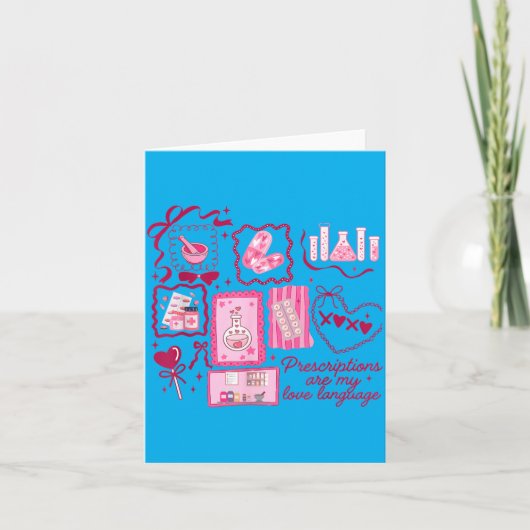 Vrouw Apotheek Tech Valentijn Recept Kaart (Voorkant)