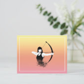 Vrouw Archer Briefkaart (Staand voorkant)