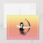 Vrouw Archer Briefkaart (Voorkant / Achterkant)