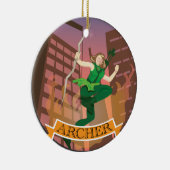 Vrouw Archer Illustration Ornament (Rechts)
