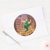 Vrouw Archer Illustration Sticker (Envelop)