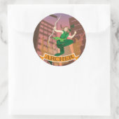 Vrouw Archer Illustration Sticker (Tas)