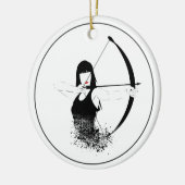Vrouw Archer Keramisch Ornament (Links)