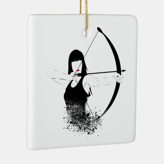 Vrouw Archer Keramisch Ornament (Rechts)