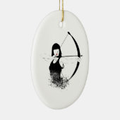 Vrouw Archer Keramisch Ornament (Rechts)