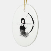 Vrouw Archer Keramisch Ornament (Links)