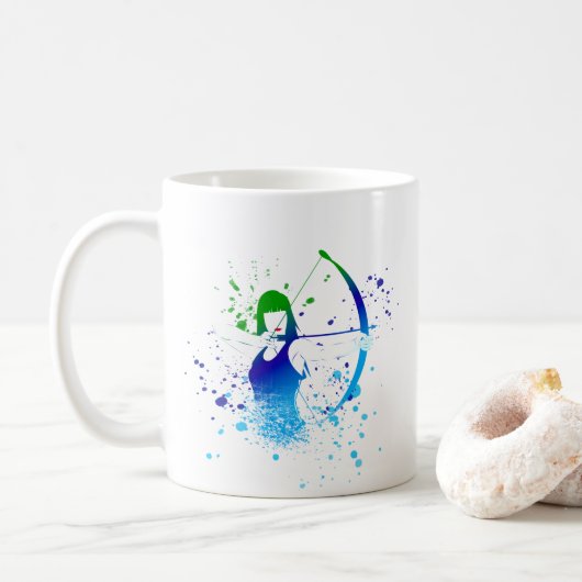 Vrouw Archer Koffiemok (Met donut)