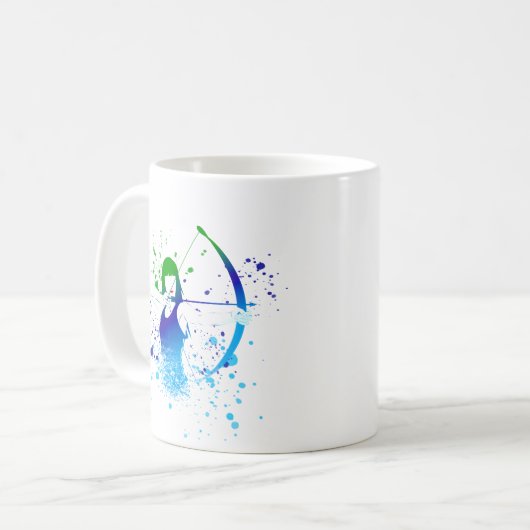 Vrouw Archer Koffiemok (Voorkant links)