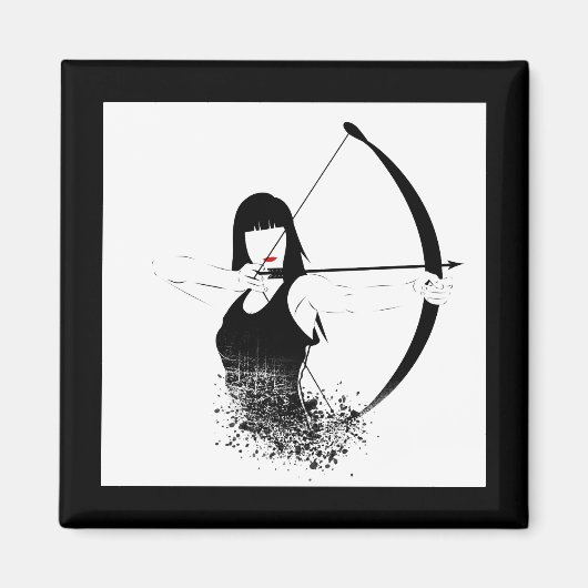 Vrouw Archer Magneet (Voorkant)