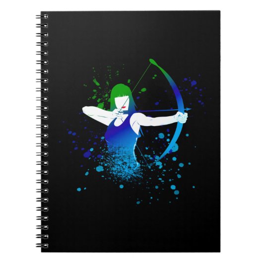 Vrouw Archer Notitieboek (Voorkant)
