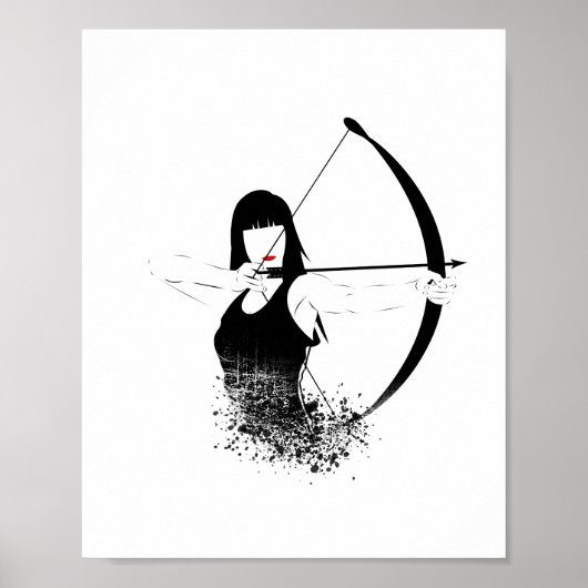 Vrouw Archer Poster (Voorkant)