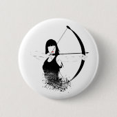 Vrouw Archer Ronde Button 5,7 Cm (Voorkant)