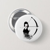 Vrouw Archer Ronde Button 5,7 Cm (Voorkant /achterkant)