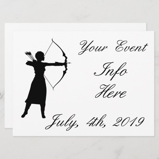 Vrouw Archer Silhouette Thunder_Cove (Voorkant / Achterkant)