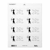 Vrouw Archer Silhouette Thunder_Cove Etiket (Full Sheet)