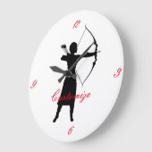 Vrouw Archer Silhouette Thunder_Cove Grote Klok (Hoek)