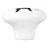 Vrouw Archer Silhouette Thunder_Cove Keramische Knop (Zijkant)