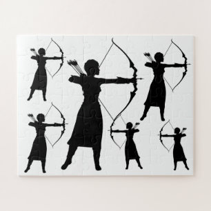 Vrouw Archer Silhouette Thunder_Cove Legpuzzel