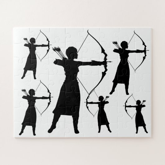 Vrouw Archer Silhouette Thunder_Cove Legpuzzel (Horizontaal)