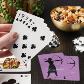 Vrouw Archer Silhouette Thunder_Cove Pokerkaarten (Insitu)