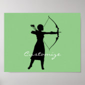 Vrouw Archer Silhouette Thunder_Cove Poster (Voorkant)