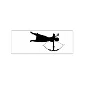 Vrouw Archer Silhouette Thunder_Cove Rubberstempel (Afrduk)