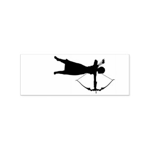 Vrouw Archer Silhouette Thunder_Cove Rubberstempel