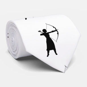 Vrouw Archer Silhouette Thunder_Cove Stropdas