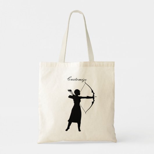 Vrouw Archer Silhouette Thunder_Cove Tote Bag (Achterkant)