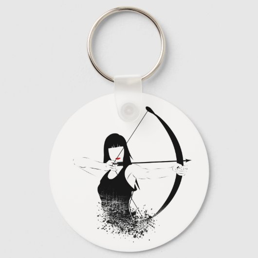 Vrouw Archer Sleutelhanger (Voorkant)