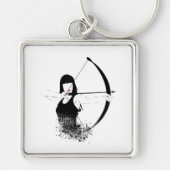 Vrouw Archer Sleutelhanger (Voorkant)