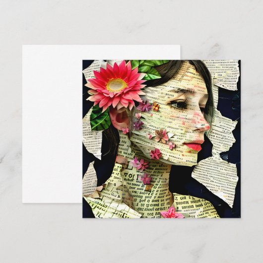 vrouw Art Collage (Voorkant / Achterkant)