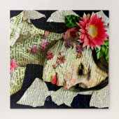  vrouw Art Collage Legpuzzel (Horizontaal)