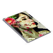  vrouw Art Collage Notitieboek (Rechterzijde)
