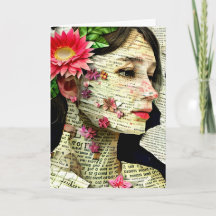 vrouw Art Collage | Over jou nadenken