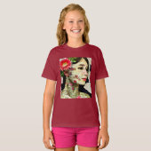 vrouw Art Collage T-shirt (Voorkant volledig)