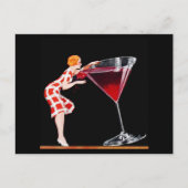 Vrouw Art Deco Cocktail Retro  stijl Briefkaart (Voorkant)