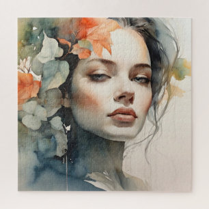 Vrouw art dubbele belichting legpuzzel