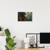 Vrouw art dubbele belichting poster (Thuiskantoor)