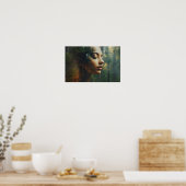 Vrouw art dubbele belichting poster (Keuken)